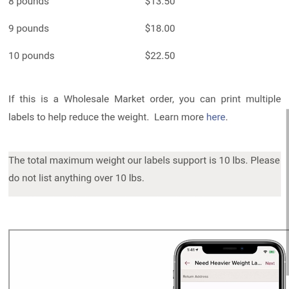 SHIPPING LABELS SHIPPING COST 10LBS MAXIMUM - Picture 2 of 3